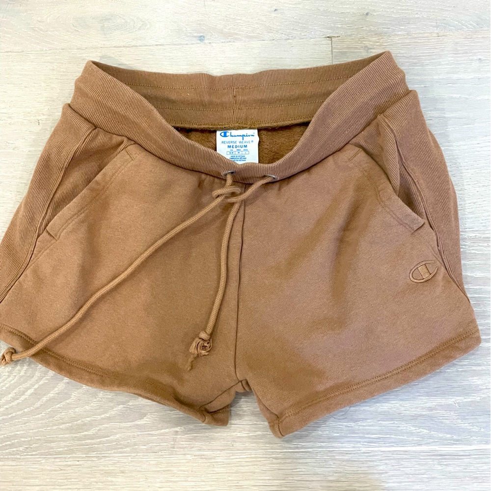 Champion reverse weave brown lounge sweatshort | men’s size M
